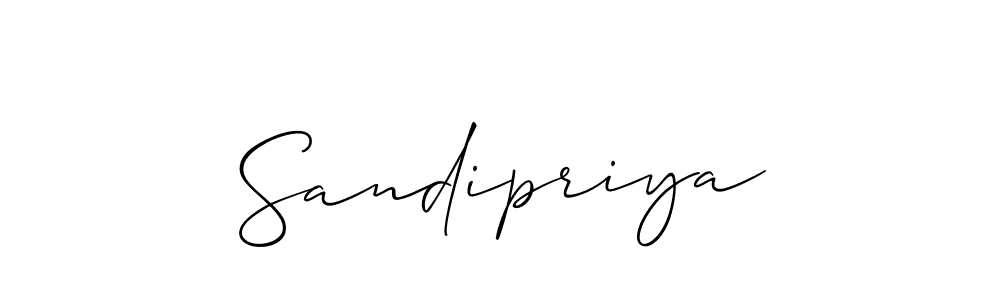 Best and Professional Signature Style for Sandipriya. Allison_Script Best Signature Style Collection. Sandipriya signature style 2 images and pictures png