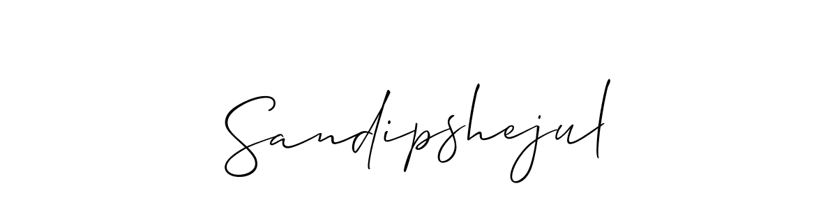 How to Draw Sandipshejul signature style? Allison_Script is a latest design signature styles for name Sandipshejul. Sandipshejul signature style 2 images and pictures png