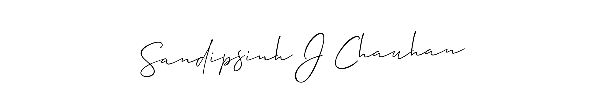 Make a beautiful signature design for name Sandipsinh J Chauhan. Use this online signature maker to create a handwritten signature for free. Sandipsinh J Chauhan signature style 2 images and pictures png