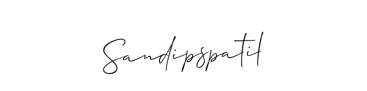 Sandipspatil stylish signature style. Best Handwritten Sign (Allison_Script) for my name. Handwritten Signature Collection Ideas for my name Sandipspatil. Sandipspatil signature style 2 images and pictures png