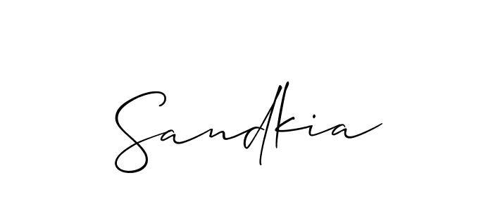 Sandkia stylish signature style. Best Handwritten Sign (Allison_Script) for my name. Handwritten Signature Collection Ideas for my name Sandkia. Sandkia signature style 2 images and pictures png