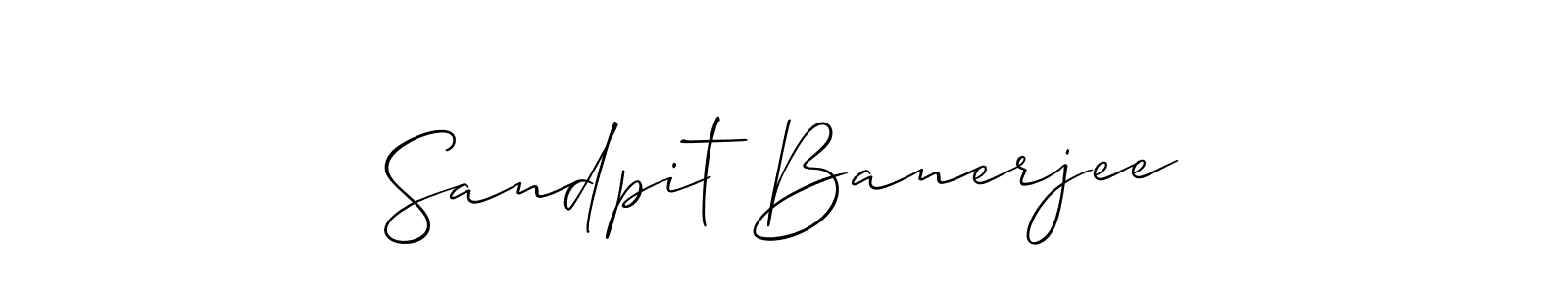 It looks lik you need a new signature style for name Sandpit Banerjee. Design unique handwritten (Allison_Script) signature with our free signature maker in just a few clicks. Sandpit Banerjee signature style 2 images and pictures png