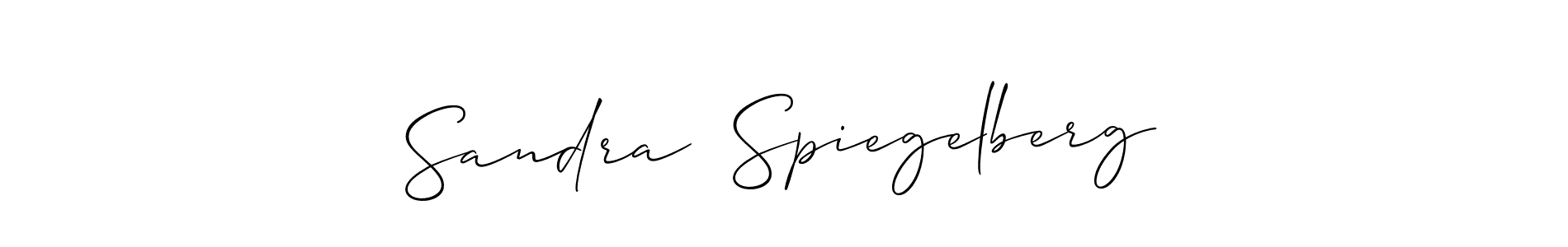 Make a beautiful signature design for name Sandra  Spiegelberg. With this signature (Allison_Script) style, you can create a handwritten signature for free. Sandra  Spiegelberg signature style 2 images and pictures png