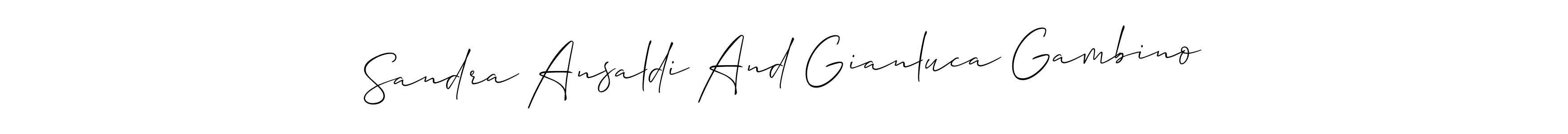 Similarly Allison_Script is the best handwritten signature design. Signature creator online .You can use it as an online autograph creator for name Sandra Ansaldi And Gianluca Gambino. Sandra Ansaldi And Gianluca Gambino signature style 2 images and pictures png