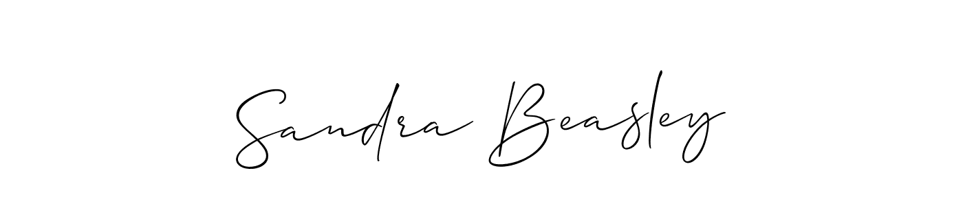 You should practise on your own different ways (Allison_Script) to write your name (Sandra Beasley) in signature. don't let someone else do it for you. Sandra Beasley signature style 2 images and pictures png