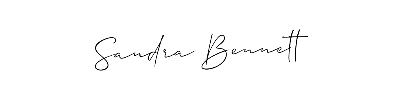 You should practise on your own different ways (Allison_Script) to write your name (Sandra Bennett) in signature. don't let someone else do it for you. Sandra Bennett signature style 2 images and pictures png