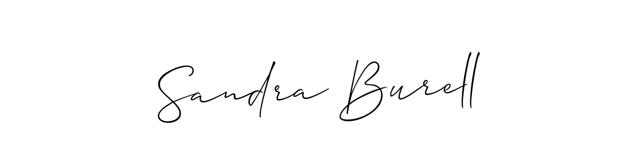 Sandra Burell stylish signature style. Best Handwritten Sign (Allison_Script) for my name. Handwritten Signature Collection Ideas for my name Sandra Burell. Sandra Burell signature style 2 images and pictures png