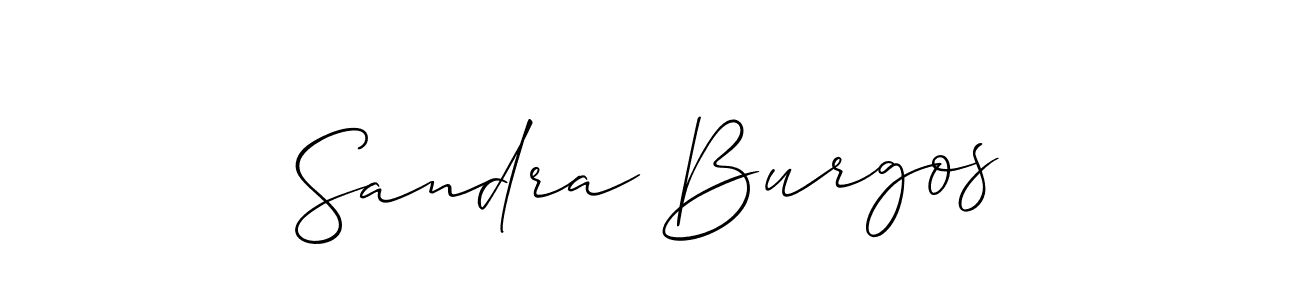 Use a signature maker to create a handwritten signature online. With this signature software, you can design (Allison_Script) your own signature for name Sandra Burgos. Sandra Burgos signature style 2 images and pictures png