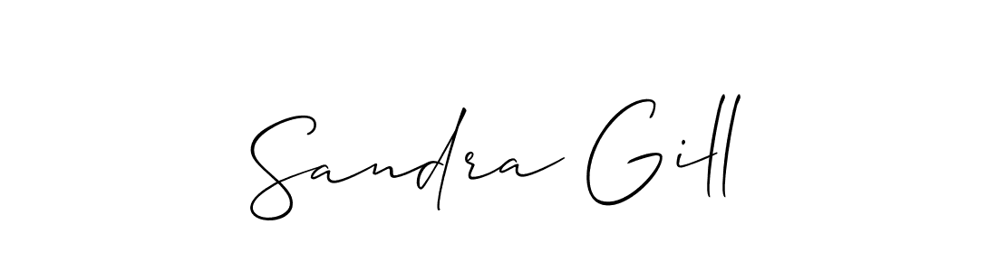 How to Draw Sandra Gill signature style? Allison_Script is a latest design signature styles for name Sandra Gill. Sandra Gill signature style 2 images and pictures png