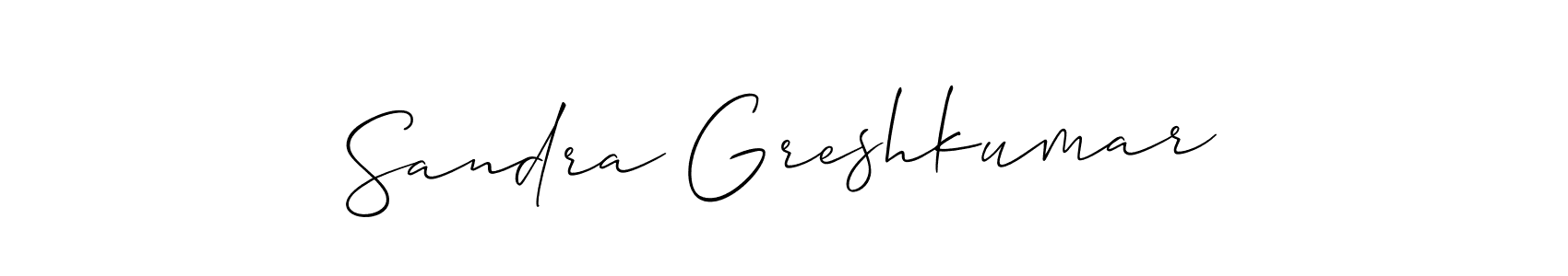 How to Draw Sandra Greshkumar signature style? Allison_Script is a latest design signature styles for name Sandra Greshkumar. Sandra Greshkumar signature style 2 images and pictures png