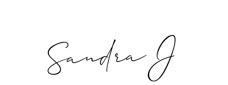 It looks lik you need a new signature style for name Sandra J. Design unique handwritten (Allison_Script) signature with our free signature maker in just a few clicks. Sandra J signature style 2 images and pictures png