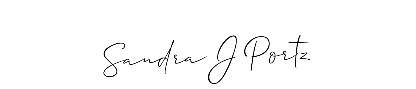Sandra J Portz stylish signature style. Best Handwritten Sign (Allison_Script) for my name. Handwritten Signature Collection Ideas for my name Sandra J Portz. Sandra J Portz signature style 2 images and pictures png
