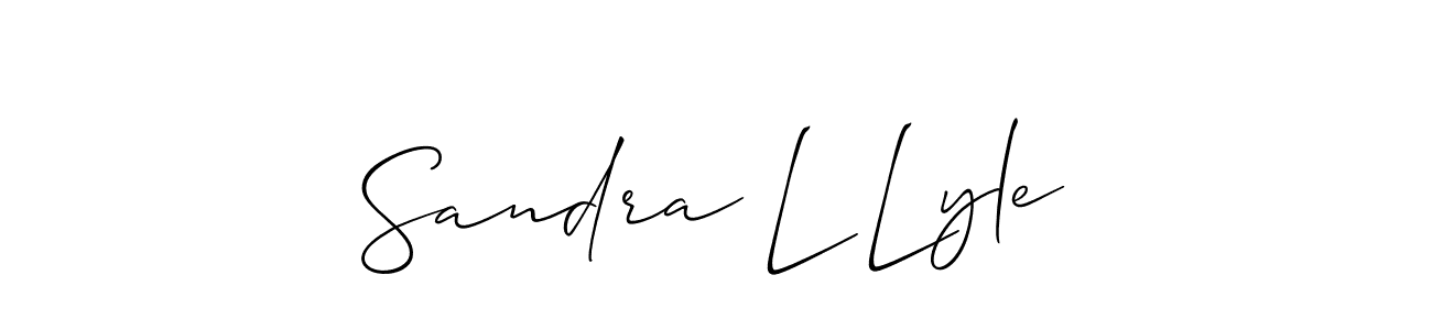 Sandra L Lyle stylish signature style. Best Handwritten Sign (Allison_Script) for my name. Handwritten Signature Collection Ideas for my name Sandra L Lyle. Sandra L Lyle signature style 2 images and pictures png