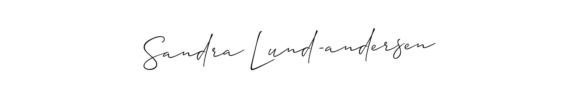 Use a signature maker to create a handwritten signature online. With this signature software, you can design (Allison_Script) your own signature for name Sandra Lund-andersen. Sandra Lund-andersen signature style 2 images and pictures png