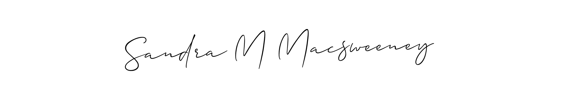 You should practise on your own different ways (Allison_Script) to write your name (Sandra M Macsweeney) in signature. don't let someone else do it for you. Sandra M Macsweeney signature style 2 images and pictures png