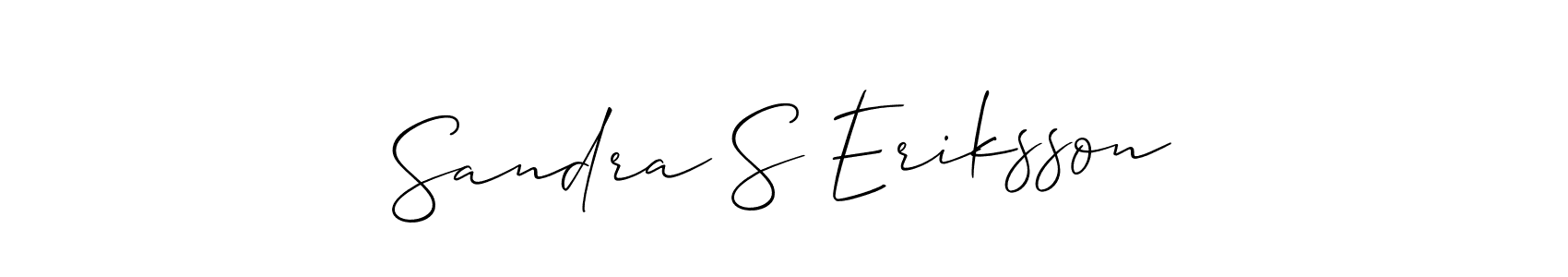 Also You can easily find your signature by using the search form. We will create Sandra S Eriksson name handwritten signature images for you free of cost using Allison_Script sign style. Sandra S Eriksson signature style 2 images and pictures png