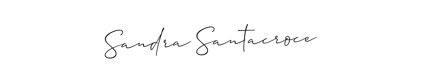 Allison_Script is a professional signature style that is perfect for those who want to add a touch of class to their signature. It is also a great choice for those who want to make their signature more unique. Get Sandra Santacroce name to fancy signature for free. Sandra Santacroce signature style 2 images and pictures png