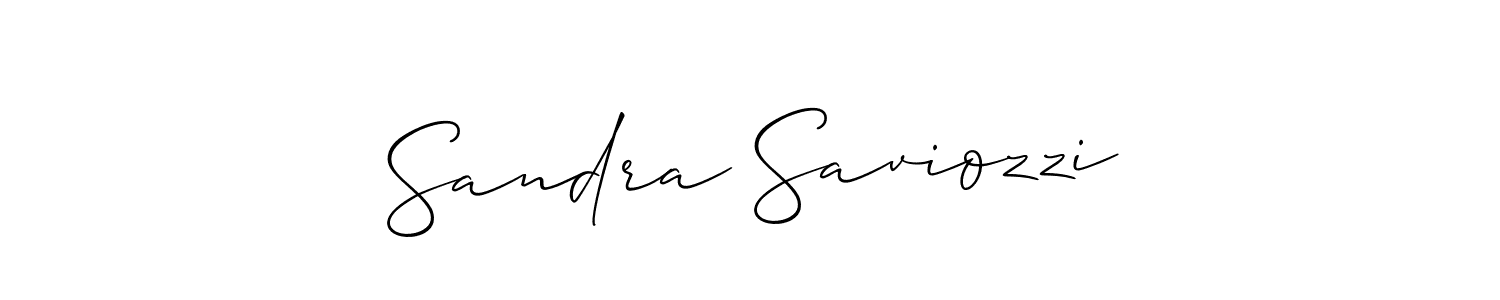 It looks lik you need a new signature style for name Sandra Saviozzi. Design unique handwritten (Allison_Script) signature with our free signature maker in just a few clicks. Sandra Saviozzi signature style 2 images and pictures png
