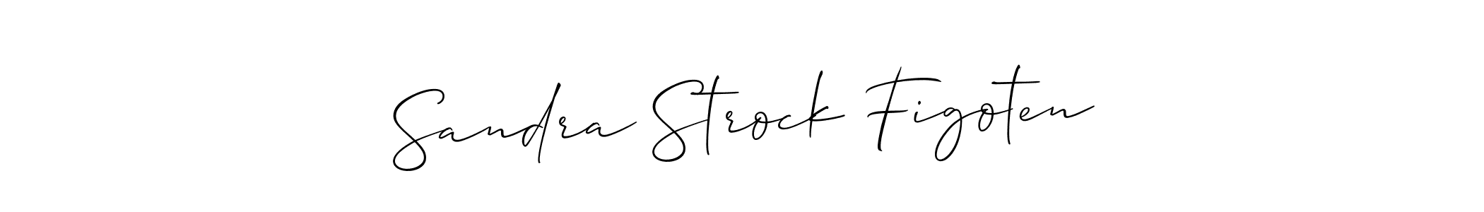 Make a short Sandra Strock Figoten signature style. Manage your documents anywhere anytime using Allison_Script. Create and add eSignatures, submit forms, share and send files easily. Sandra Strock Figoten signature style 2 images and pictures png