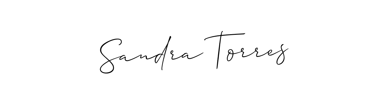 It looks lik you need a new signature style for name Sandra Torres. Design unique handwritten (Allison_Script) signature with our free signature maker in just a few clicks. Sandra Torres signature style 2 images and pictures png