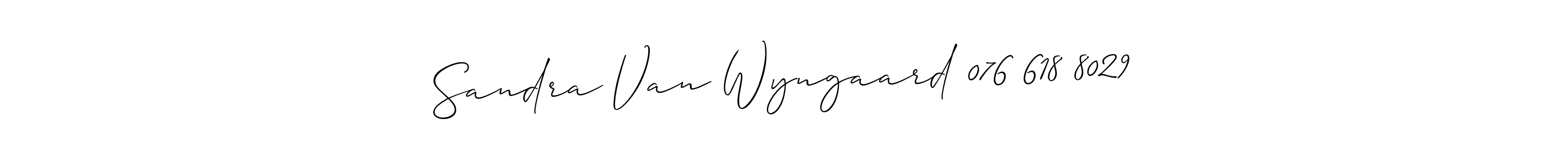 Make a beautiful signature design for name Sandra Van Wyngaard 076 618 8029. Use this online signature maker to create a handwritten signature for free. Sandra Van Wyngaard 076 618 8029 signature style 2 images and pictures png