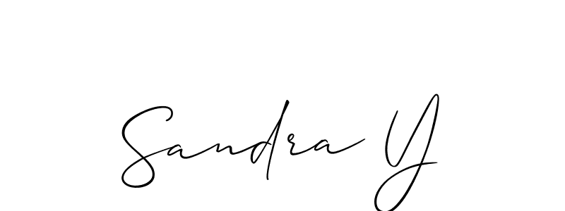 Make a beautiful signature design for name Sandra Y. With this signature (Allison_Script) style, you can create a handwritten signature for free. Sandra Y signature style 2 images and pictures png