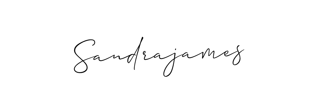 How to make Sandrajames signature? Allison_Script is a professional autograph style. Create handwritten signature for Sandrajames name. Sandrajames signature style 2 images and pictures png