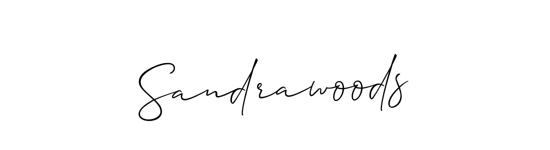 Create a beautiful signature design for name Sandrawoods. With this signature (Allison_Script) fonts, you can make a handwritten signature for free. Sandrawoods signature style 2 images and pictures png