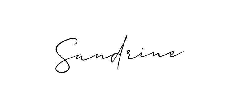 How to make Sandrine signature? Allison_Script is a professional autograph style. Create handwritten signature for Sandrine name. Sandrine signature style 2 images and pictures png