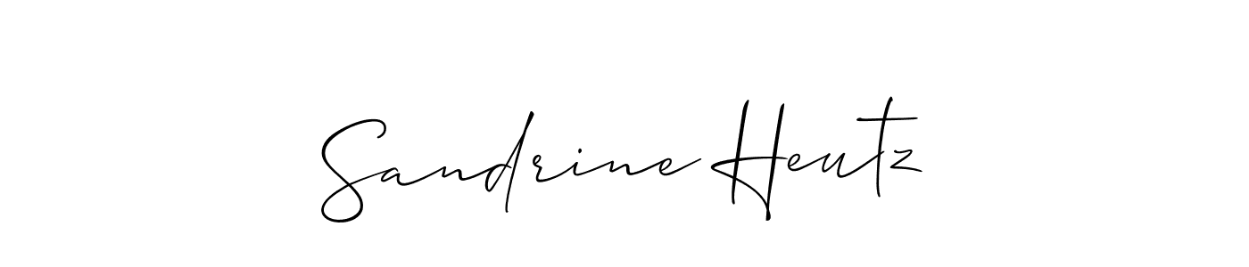 Design your own signature with our free online signature maker. With this signature software, you can create a handwritten (Allison_Script) signature for name Sandrine Heutz. Sandrine Heutz signature style 2 images and pictures png