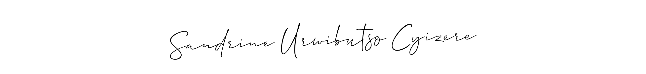 It looks lik you need a new signature style for name Sandrine Urwibutso Cyizere. Design unique handwritten (Allison_Script) signature with our free signature maker in just a few clicks. Sandrine Urwibutso Cyizere signature style 2 images and pictures png