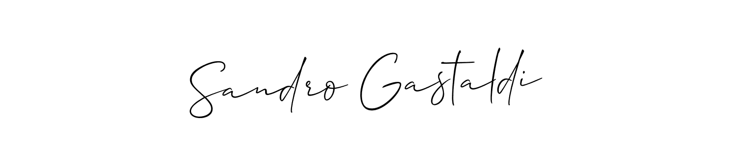 How to make Sandro Gastaldi signature? Allison_Script is a professional autograph style. Create handwritten signature for Sandro Gastaldi name. Sandro Gastaldi signature style 2 images and pictures png