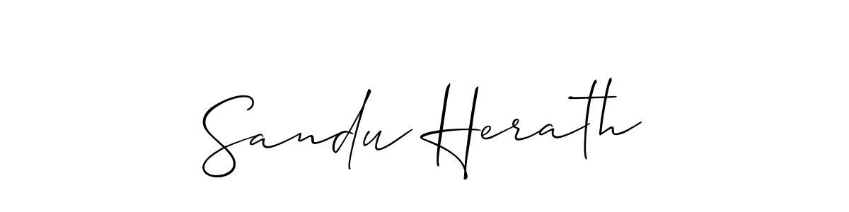 Use a signature maker to create a handwritten signature online. With this signature software, you can design (Allison_Script) your own signature for name Sandu Herath. Sandu Herath signature style 2 images and pictures png