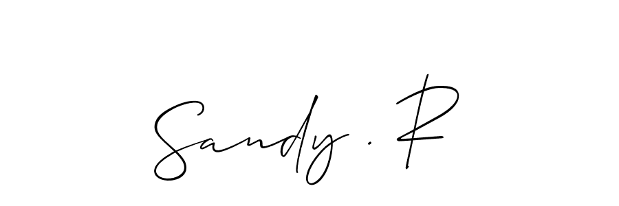 Make a beautiful signature design for name Sandy . R. With this signature (Allison_Script) style, you can create a handwritten signature for free. Sandy . R signature style 2 images and pictures png