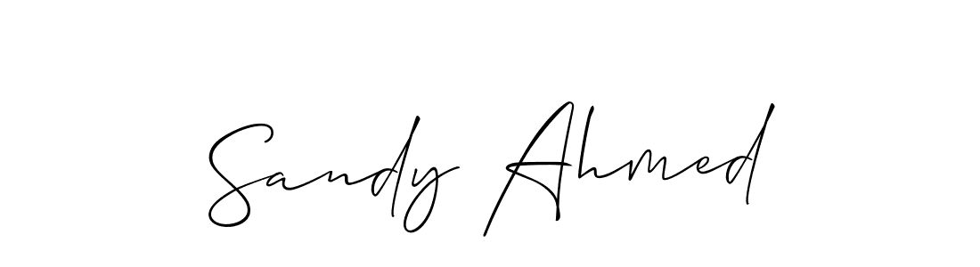 How to make Sandy Ahmed signature? Allison_Script is a professional autograph style. Create handwritten signature for Sandy Ahmed name. Sandy Ahmed signature style 2 images and pictures png