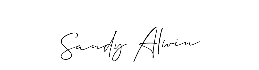 Also You can easily find your signature by using the search form. We will create Sandy Alwin name handwritten signature images for you free of cost using Allison_Script sign style. Sandy Alwin signature style 2 images and pictures png