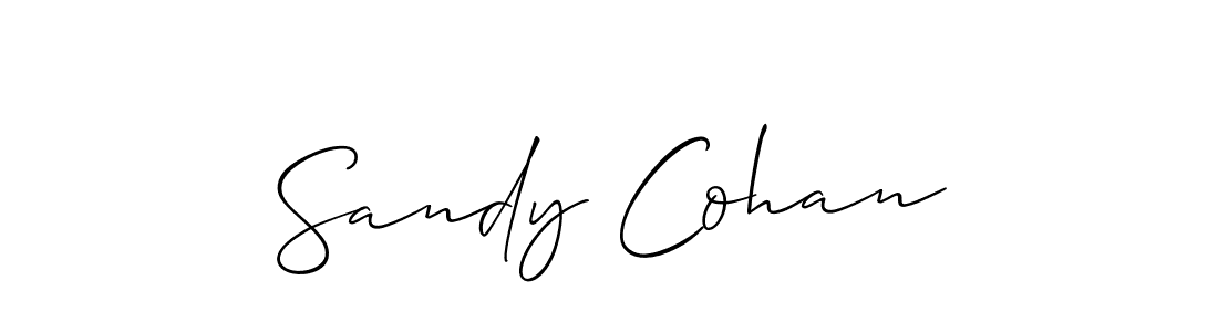 Make a short Sandy Cohan signature style. Manage your documents anywhere anytime using Allison_Script. Create and add eSignatures, submit forms, share and send files easily. Sandy Cohan signature style 2 images and pictures png