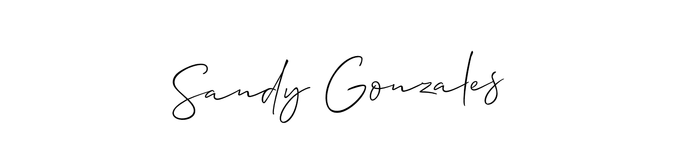 How to Draw Sandy Gonzales signature style? Allison_Script is a latest design signature styles for name Sandy Gonzales. Sandy Gonzales signature style 2 images and pictures png