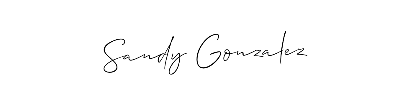 Make a beautiful signature design for name Sandy Gonzalez. With this signature (Allison_Script) style, you can create a handwritten signature for free. Sandy Gonzalez signature style 2 images and pictures png