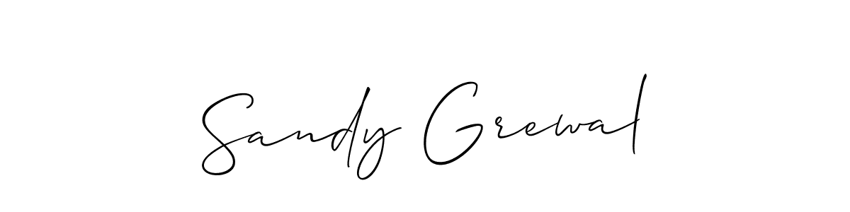 Create a beautiful signature design for name Sandy Grewal. With this signature (Allison_Script) fonts, you can make a handwritten signature for free. Sandy Grewal signature style 2 images and pictures png