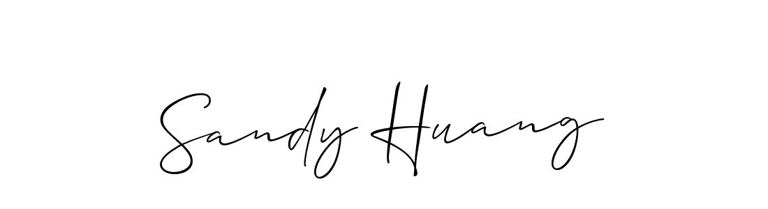 The best way (Allison_Script) to make a short signature is to pick only two or three words in your name. The name Sandy Huang include a total of six letters. For converting this name. Sandy Huang signature style 2 images and pictures png