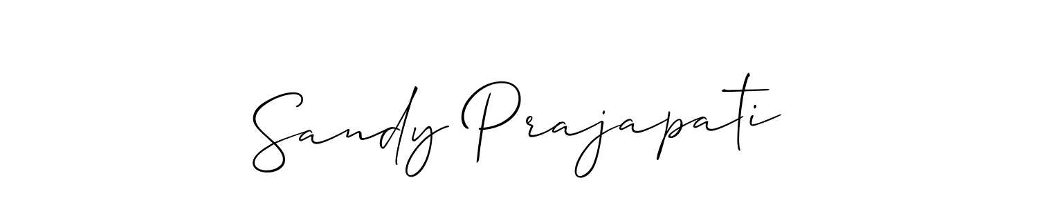 Design your own signature with our free online signature maker. With this signature software, you can create a handwritten (Allison_Script) signature for name Sandy Prajapati. Sandy Prajapati signature style 2 images and pictures png