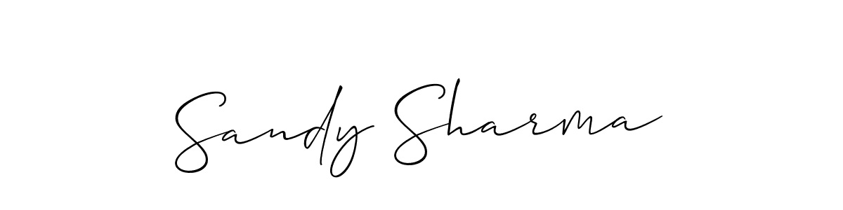 Use a signature maker to create a handwritten signature online. With this signature software, you can design (Allison_Script) your own signature for name Sandy Sharma. Sandy Sharma signature style 2 images and pictures png