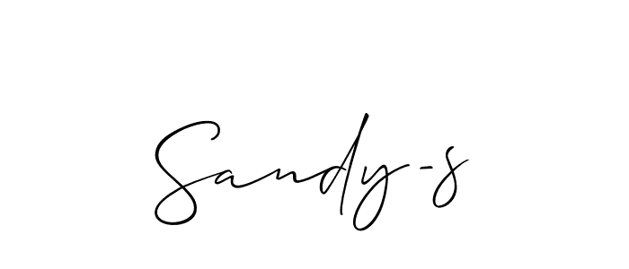 Design your own signature with our free online signature maker. With this signature software, you can create a handwritten (Allison_Script) signature for name Sandy-s. Sandy-s signature style 2 images and pictures png