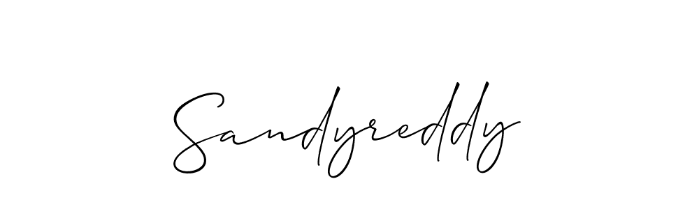 Use a signature maker to create a handwritten signature online. With this signature software, you can design (Allison_Script) your own signature for name Sandyreddy. Sandyreddy signature style 2 images and pictures png