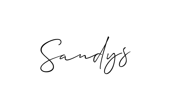 Use a signature maker to create a handwritten signature online. With this signature software, you can design (Allison_Script) your own signature for name Sandys. Sandys signature style 2 images and pictures png
