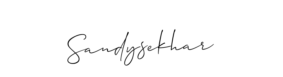 Use a signature maker to create a handwritten signature online. With this signature software, you can design (Allison_Script) your own signature for name Sandysekhar. Sandysekhar signature style 2 images and pictures png