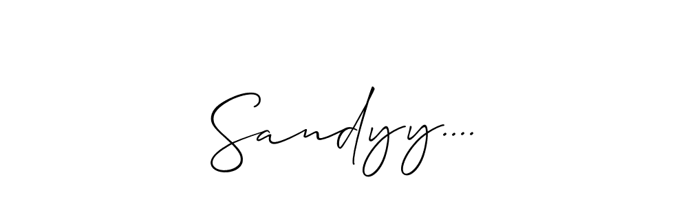 How to Draw Sandyy.... signature style? Allison_Script is a latest design signature styles for name Sandyy..... Sandyy.... signature style 2 images and pictures png