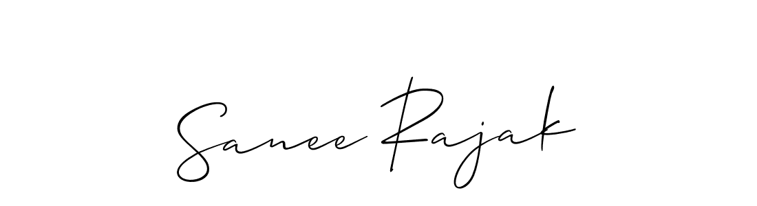 Design your own signature with our free online signature maker. With this signature software, you can create a handwritten (Allison_Script) signature for name Sanee Rajak. Sanee Rajak signature style 2 images and pictures png