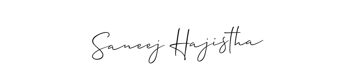 Make a beautiful signature design for name Saneej Hajistha. Use this online signature maker to create a handwritten signature for free. Saneej Hajistha signature style 2 images and pictures png